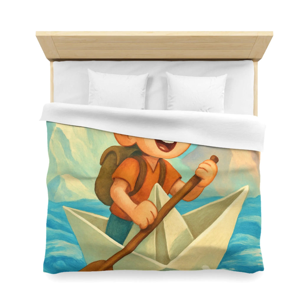 Housse de Couette Microfibre Art Graphique Contemporain Style Décoratif Chambre Tendance