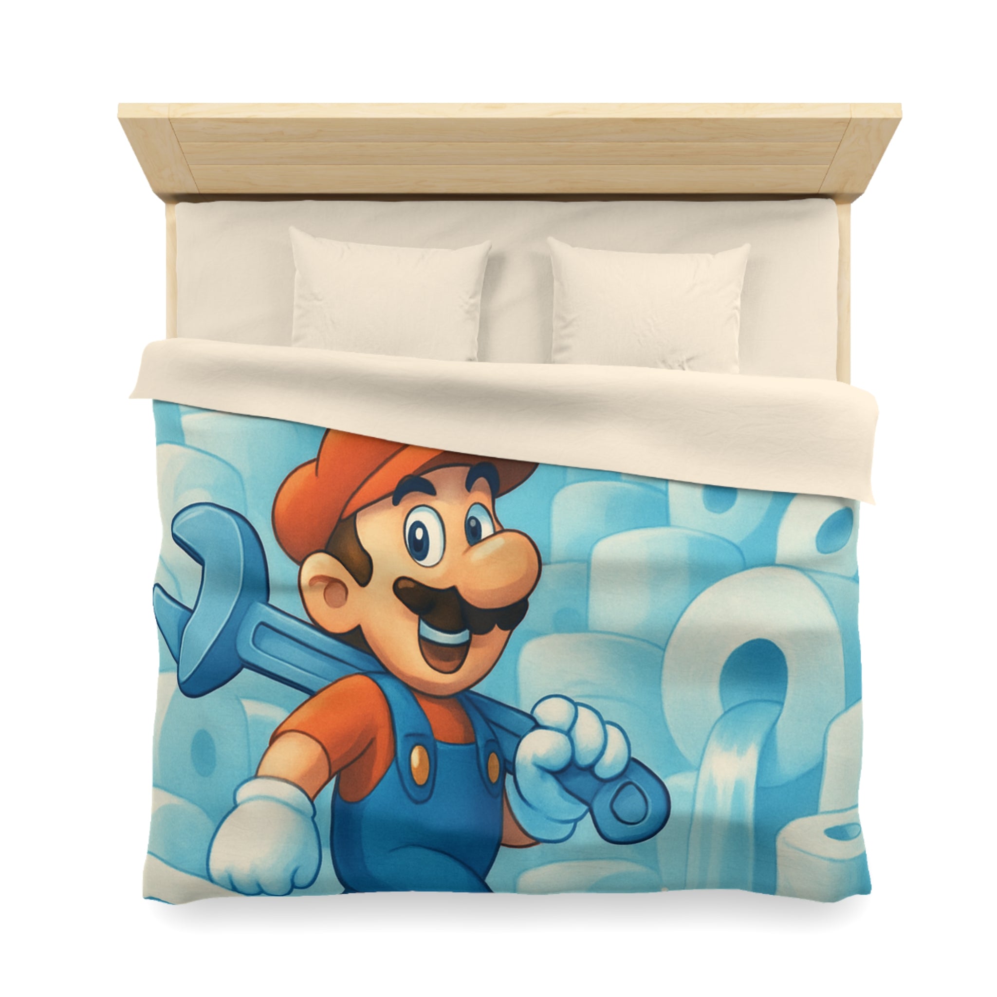 Housse de Couette Microfibre Illustration Unique Design Moderne Décoration Intérieure Raffinée