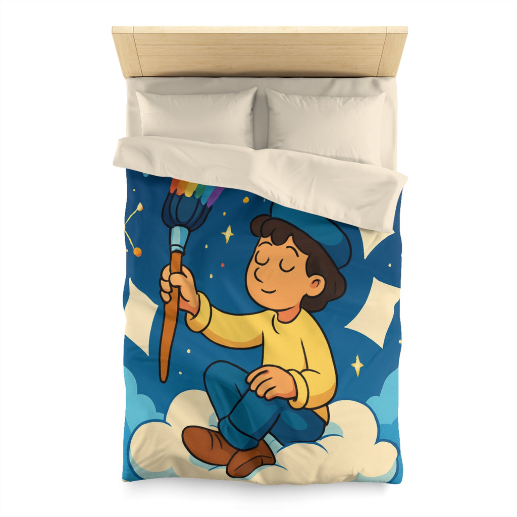 Housse de Couette Microfibre Illustration Unique Design Moderne Décoration Intérieure Raffinée