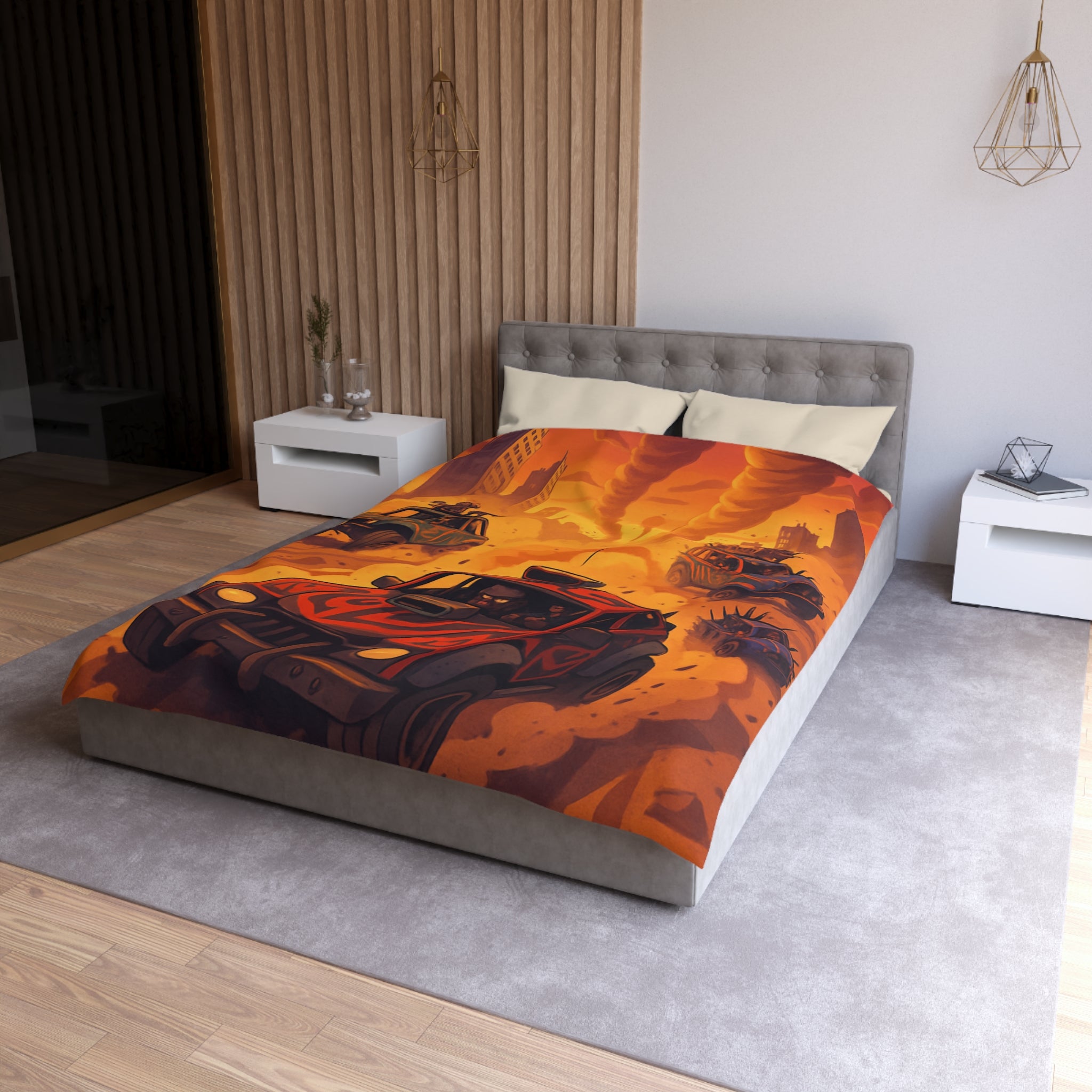 Housse de Couette Microfibre Design Artistique Moderne Décoration Chambre Confort Premium