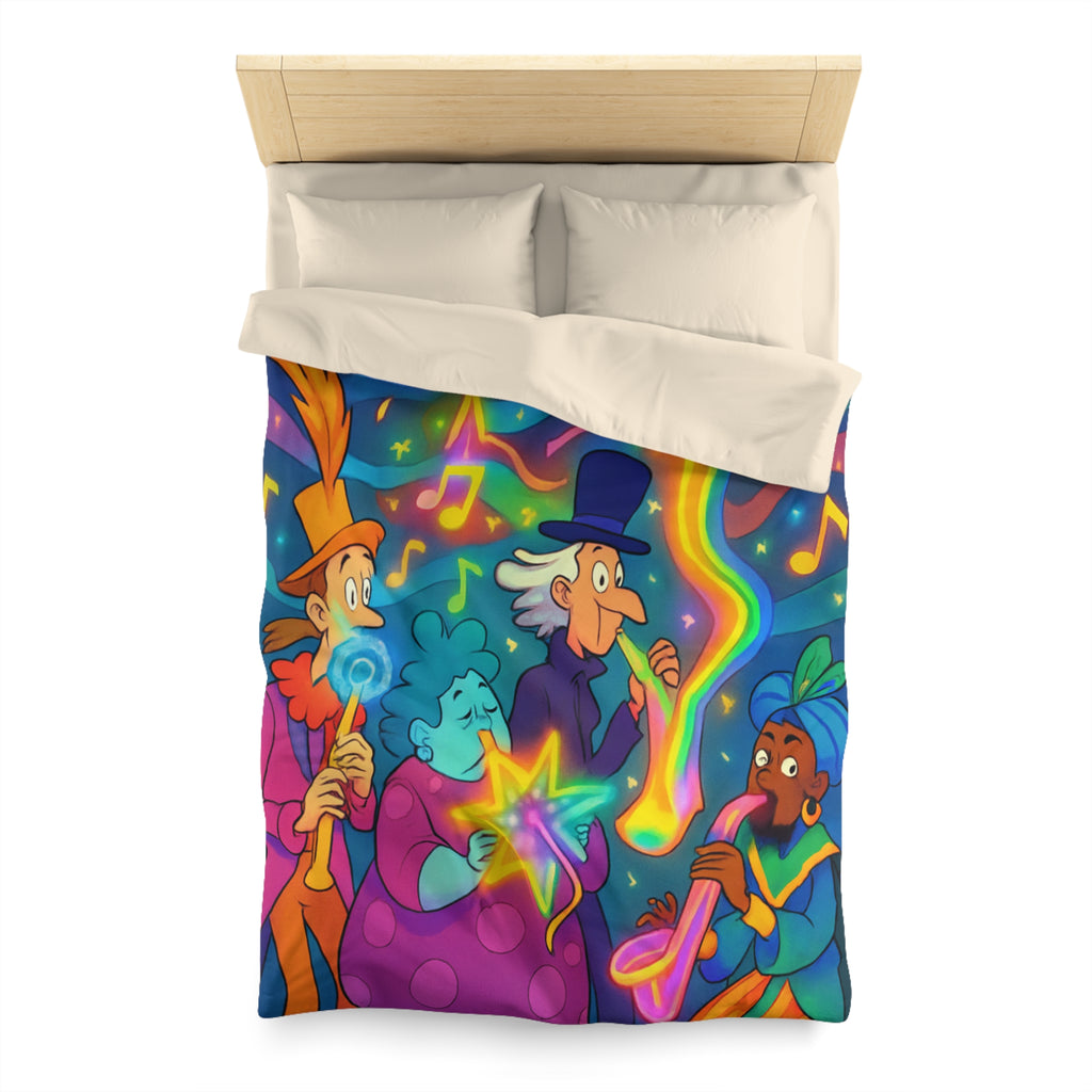 Housse de Couette Microfibre Design Artistique Moderne Décoration Chambre Confort Premium