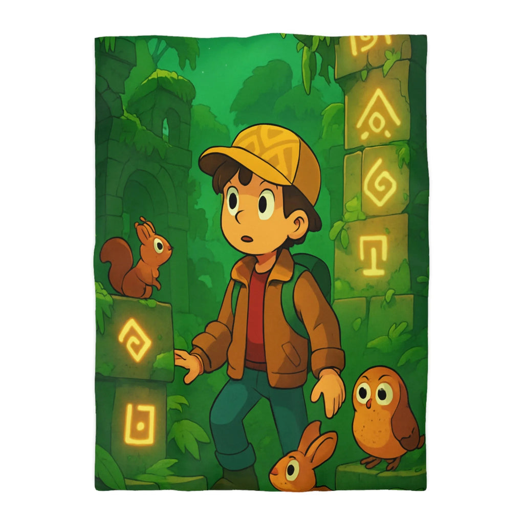 Enchantez Votre Chambre avec une Housse Forêt Mystérieuse et Animaux Curieux Enfants