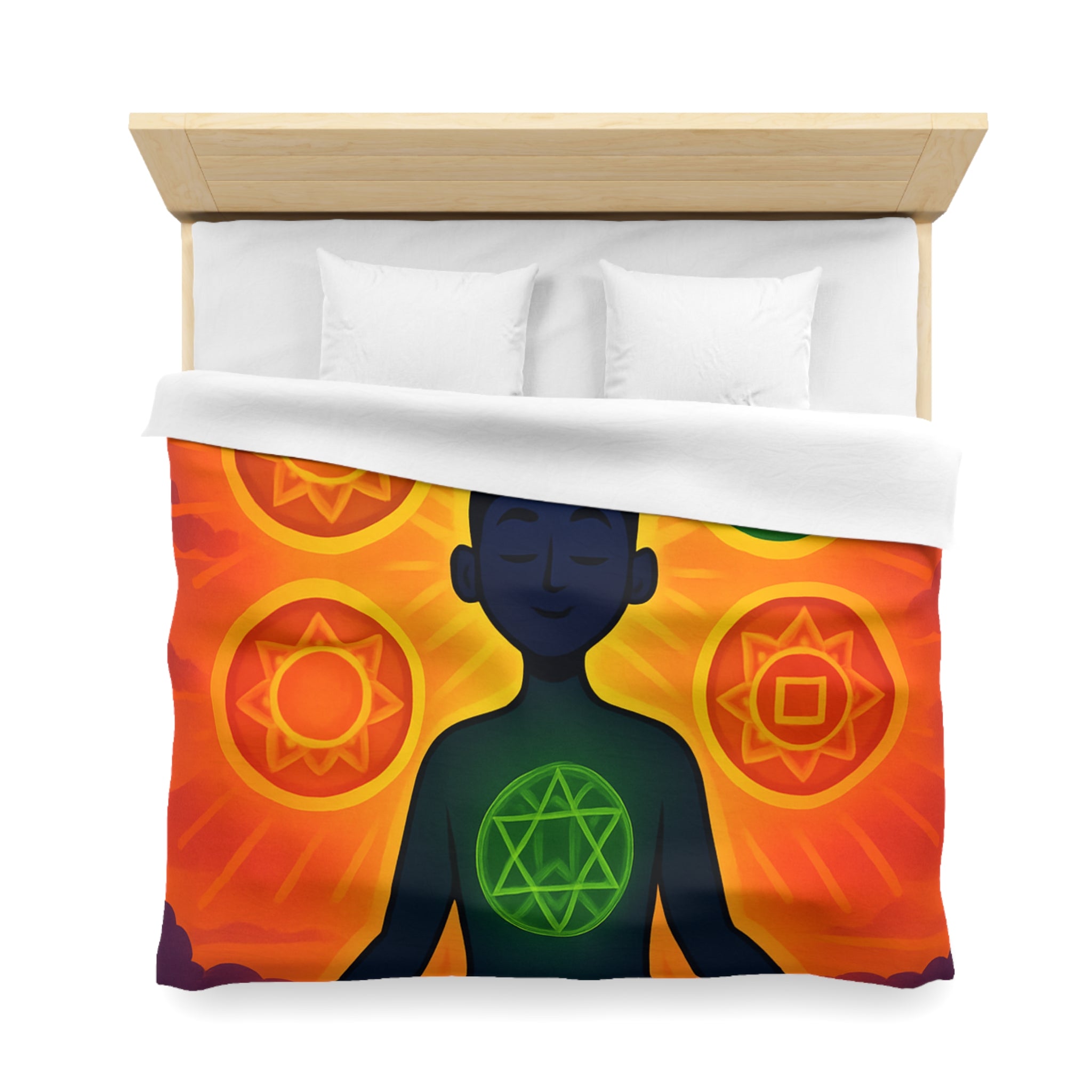 Housse de Couette Microfibre Design Artistique Moderne Décoration Chambre Confort Premium