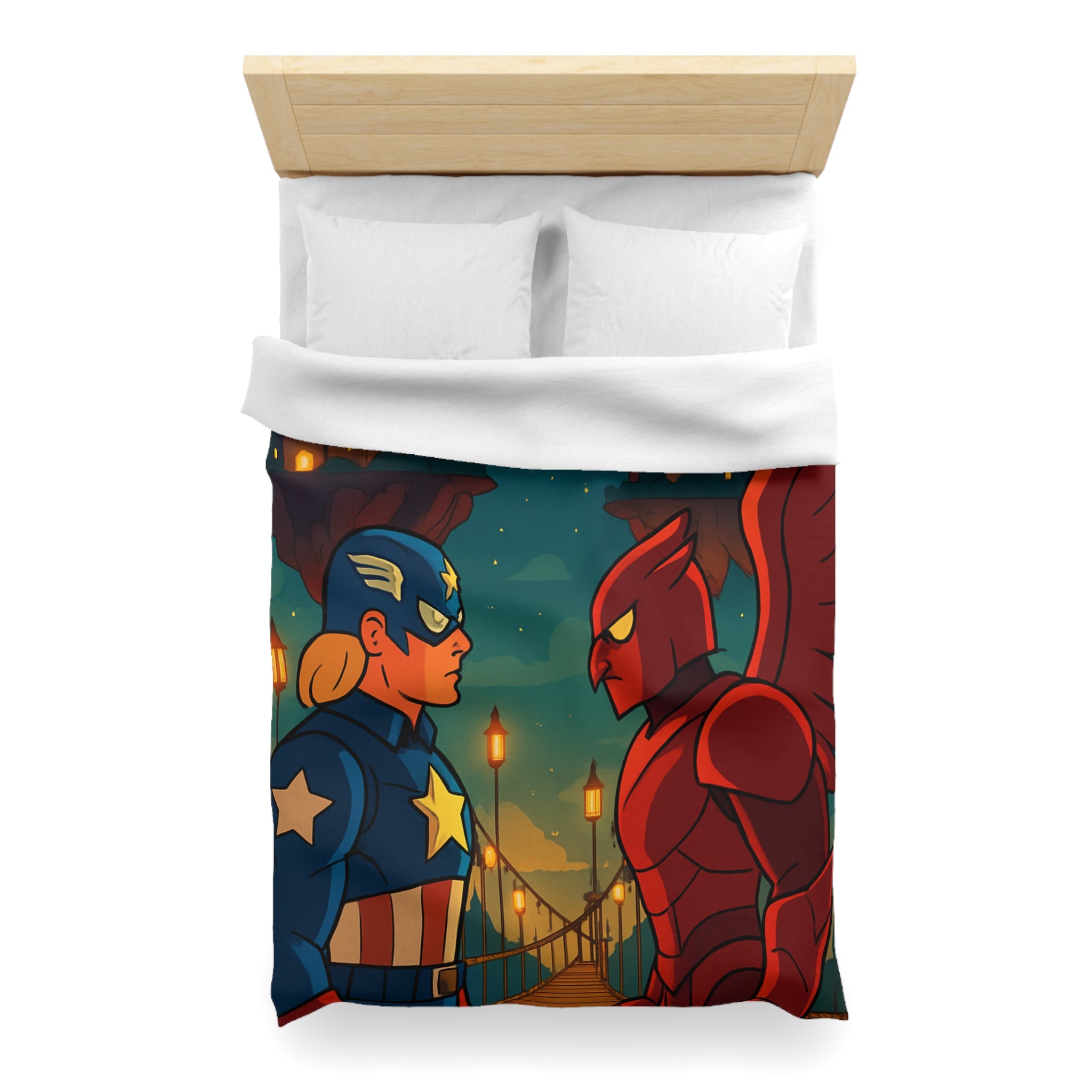 Housse de Couette Microfibre Design Artistique Moderne Décoration Chambre Confort Premium