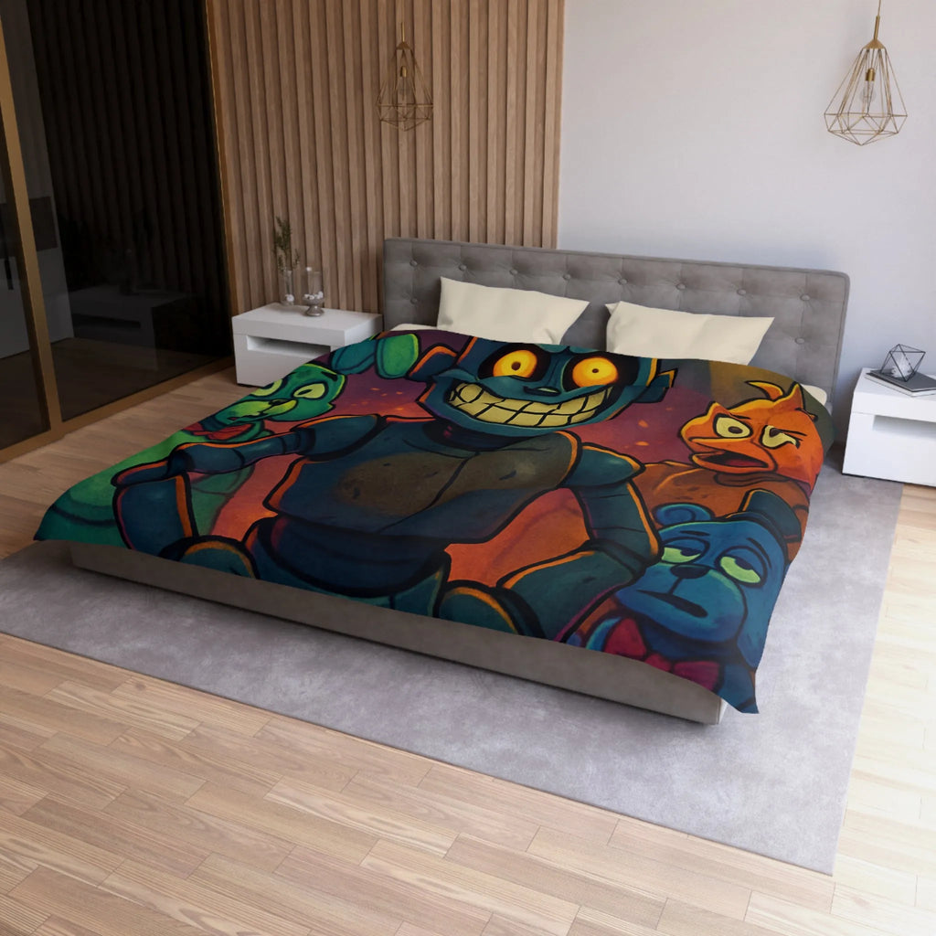 Housse de Couette Microfibre Art Graphique Contemporain Style Décoratif Chambre Tendance