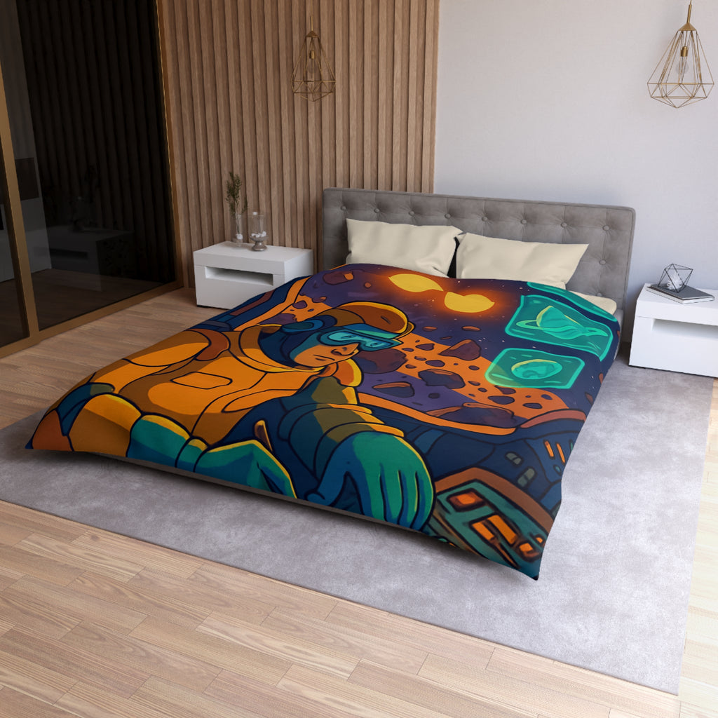 Housse de Couette Microfibre Illustration Unique Design Moderne Décoration Intérieure Raffinée