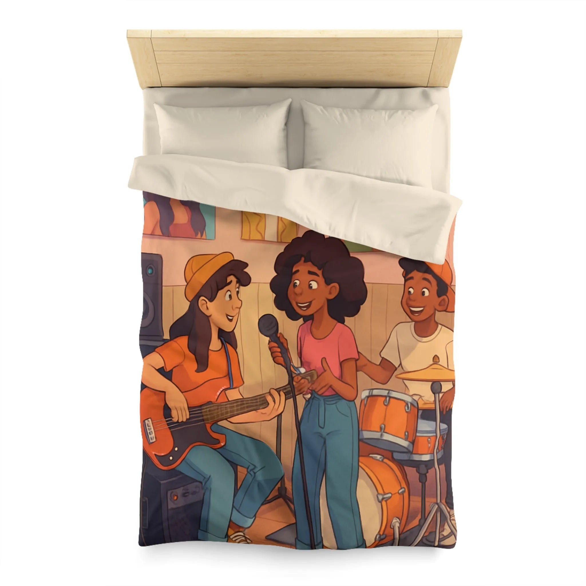 Housse de Couette Microfibre Création Artistique Moderne Design Exclusif Décoration Chambre