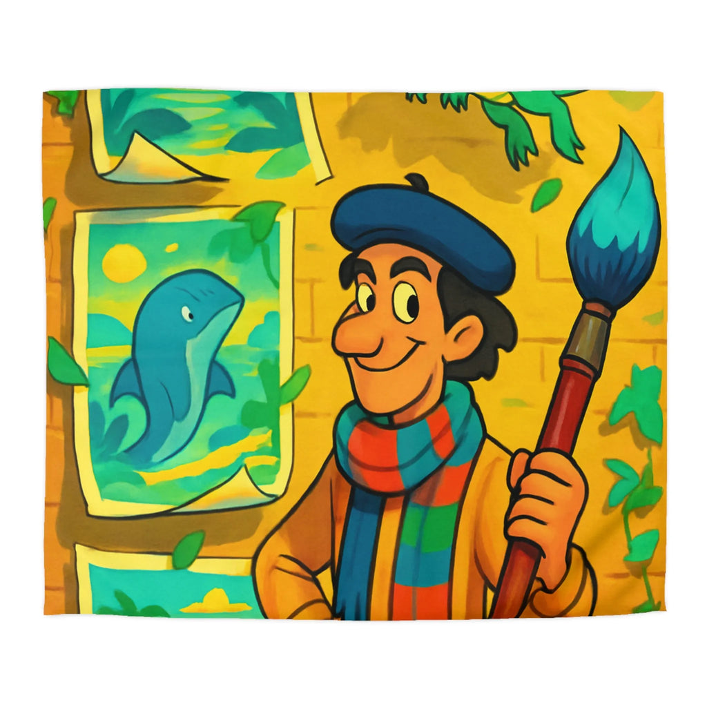 Housse de Couette Microfibre Art Graphique Contemporain Style Décoratif Chambre Tendance