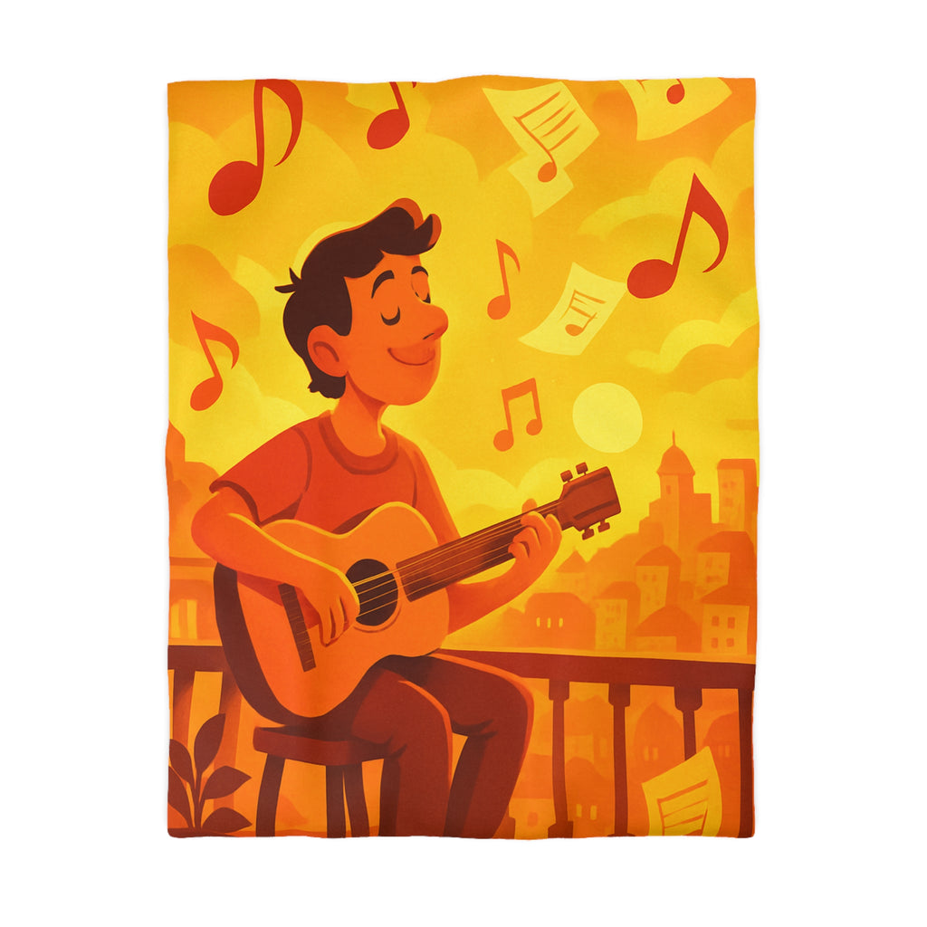 Housse de Couette Microfibre Motif Créatif Original Style Contemporain Chambre Élégante