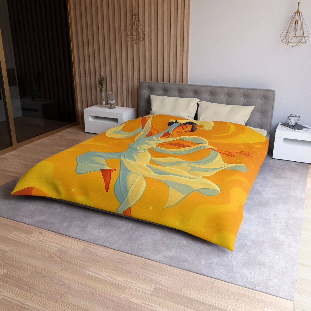 Housse de Couette Microfibre Art Graphique Contemporain Style Décoratif Chambre Tendance