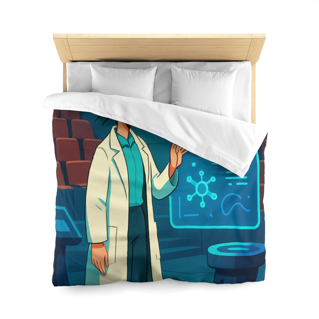 Housse de Couette Moderne avec Motif Futuriste et Design Scientifique Innovant