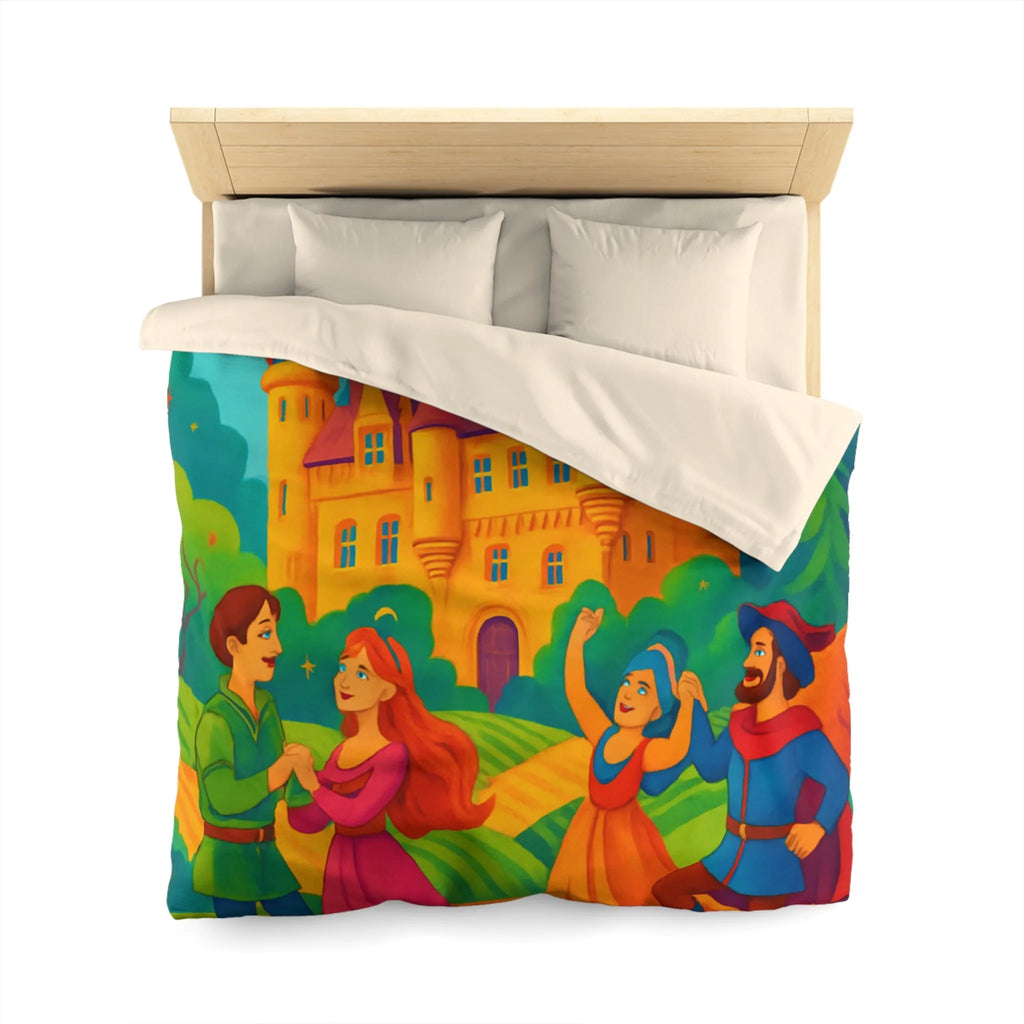 Château Enchanté Coloré et Danse Joyeuse en Paysage Féérique Idéal pour Chambres d'Enfants