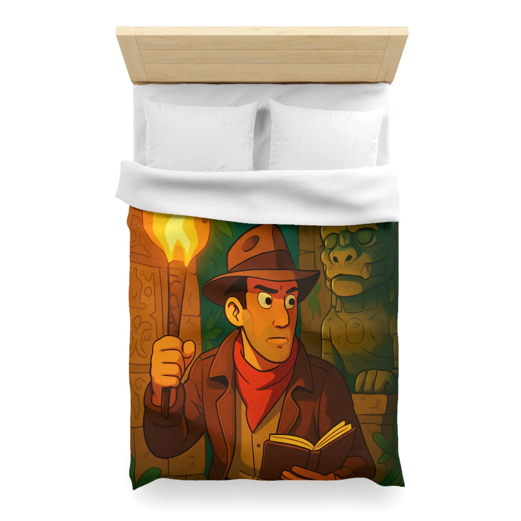 Explorez un Monde Mystérieux avec Housse de Couette Temple Ancien Inspirée de l'Aventure