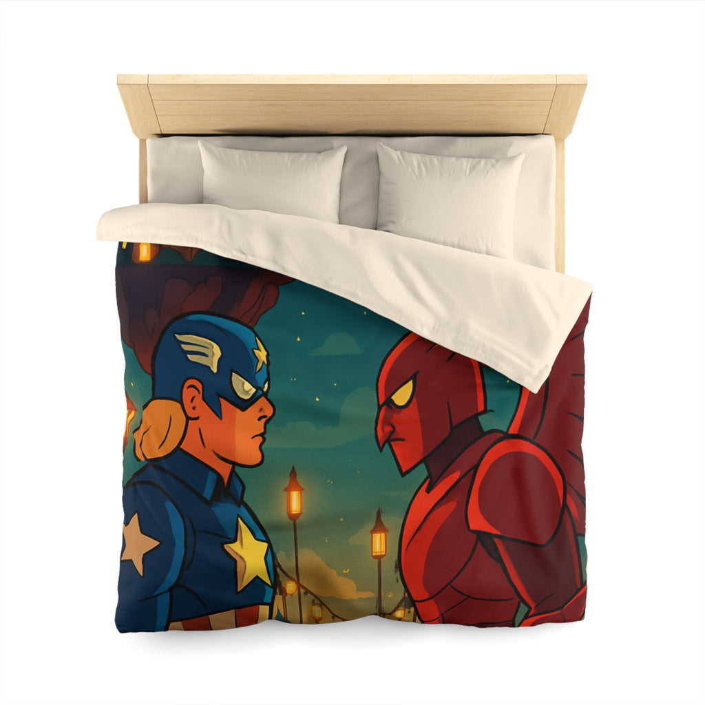 Housse de Couette Microfibre Design Artistique Moderne Décoration Chambre Confort Premium