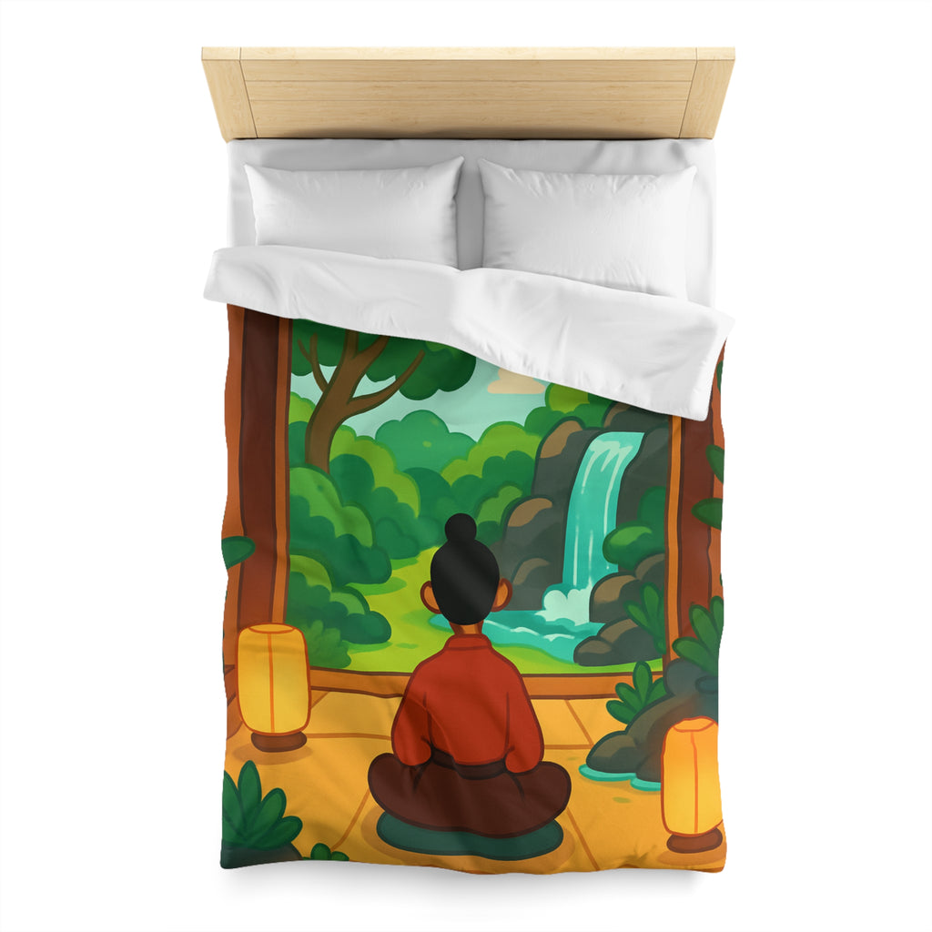 Housse de Couette Microfibre Illustration Unique Design Moderne Décoration Intérieure Raffinée