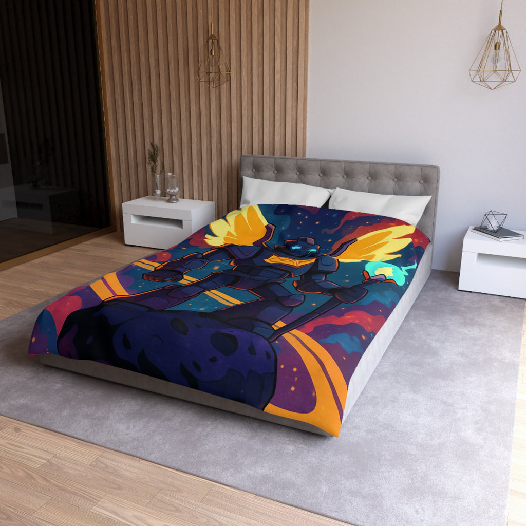 Housse de Couette Microfibre Illustration Unique Design Moderne Décoration Intérieure Raffinée