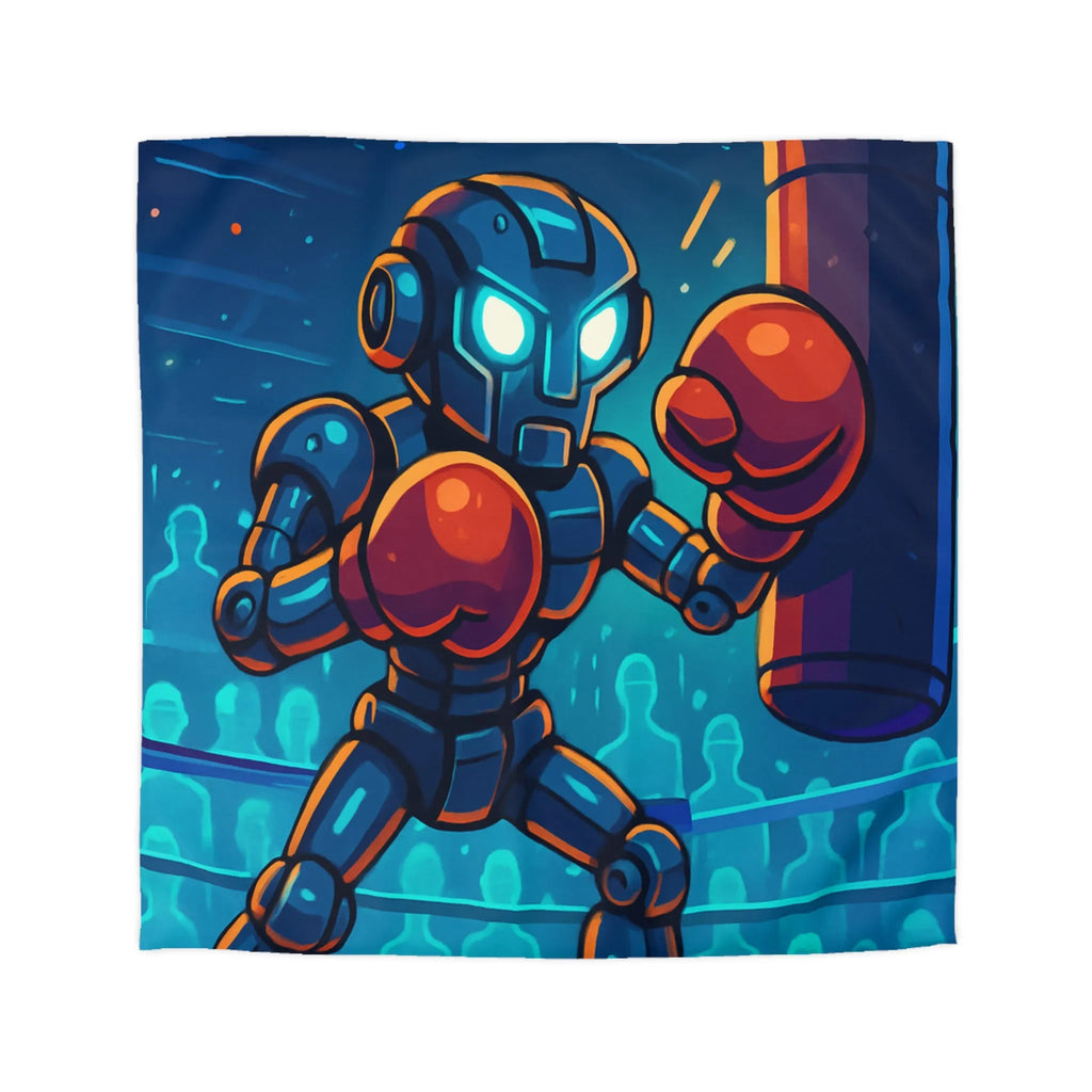 Frappez avec Style: Housse de Couette Robot Boxeur Ambiance Futuriste Éclatante