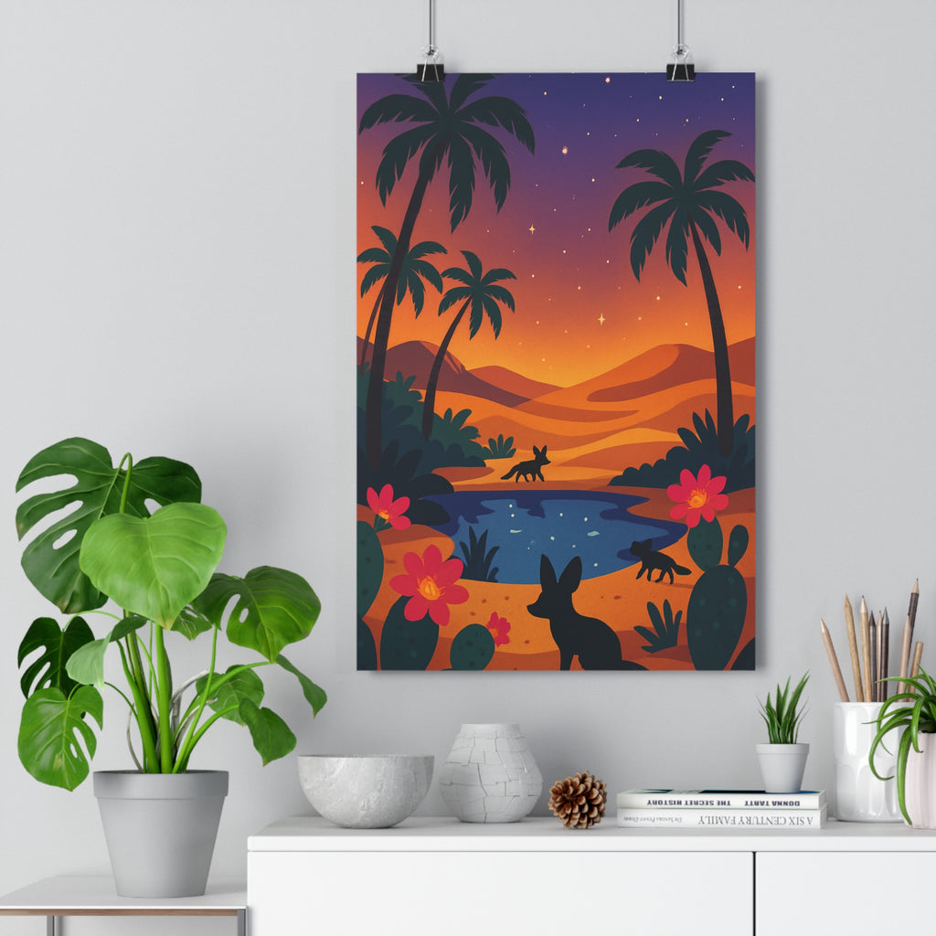 Poster décoratif zen crépuscule orange violet salon chambre paysage nature relaxant intérieur mur qualité