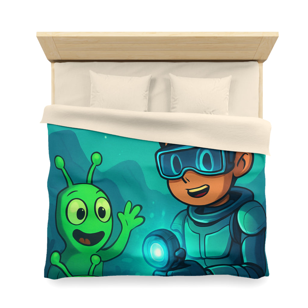 Housse de Couette Microfibre Design Artistique Moderne Décoration Chambre Confort Premium