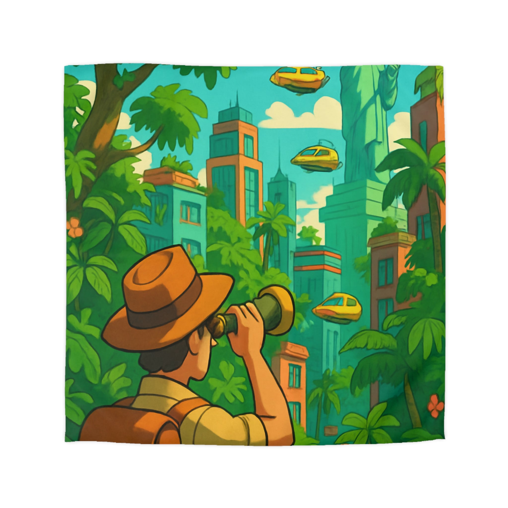 Housse de Couette Microfibre Motif Créatif Original Style Contemporain Chambre Élégante