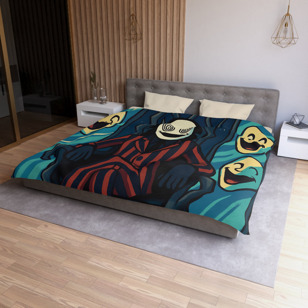 Housse de Couette Microfibre Design Artistique Moderne Décoration Chambre Confort Premium