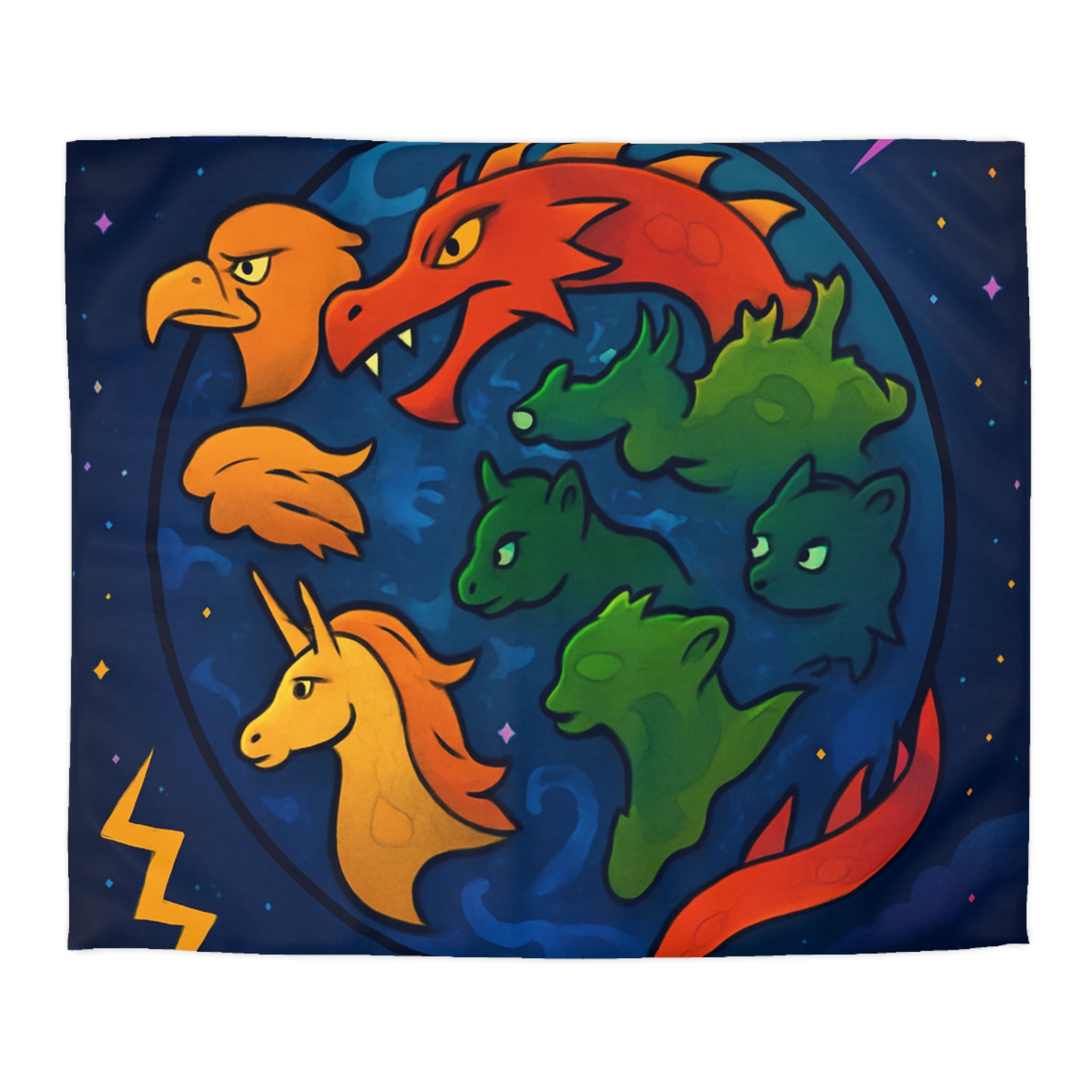 Housse de Couette Microfibre Illustration Unique Design Moderne Décoration Intérieure Raffinée