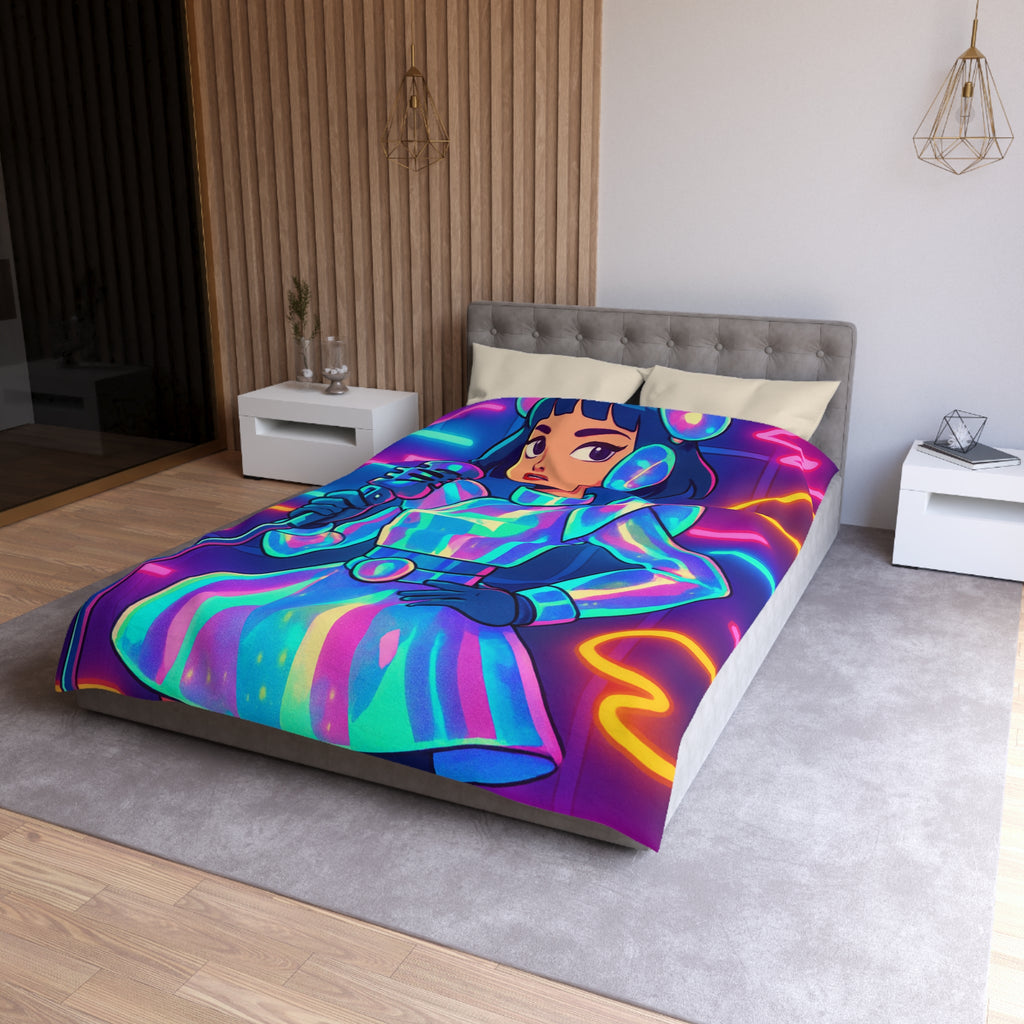 Housse de Couette Microfibre Design Artistique Moderne Décoration Chambre Confort Premium