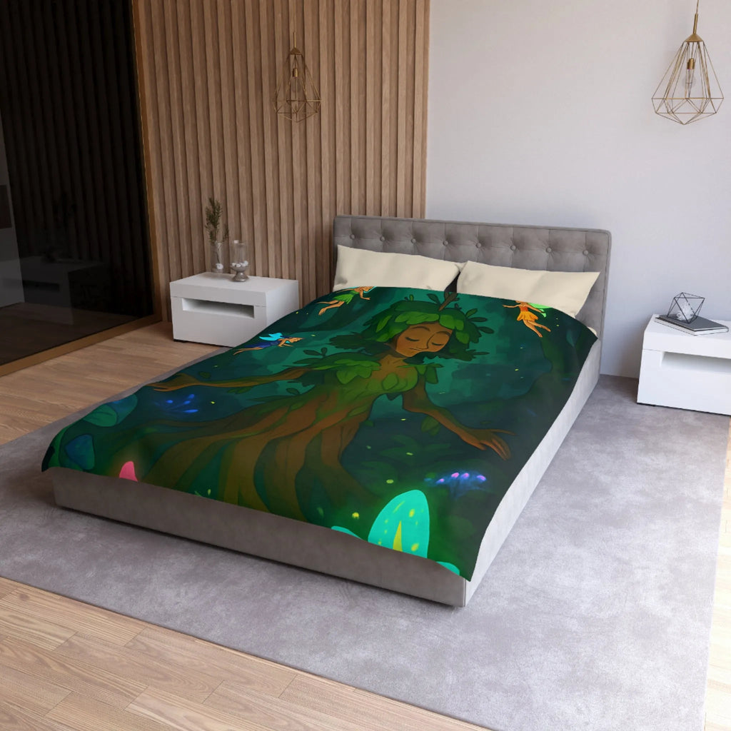 Émerveillez-vous avec une housse de couette féerique et apaisante de la forêt enchantée