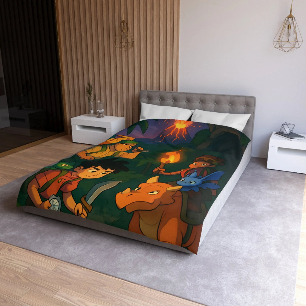 Explorez la jungle en famille avec des amis animaux et un volcan en éruption.