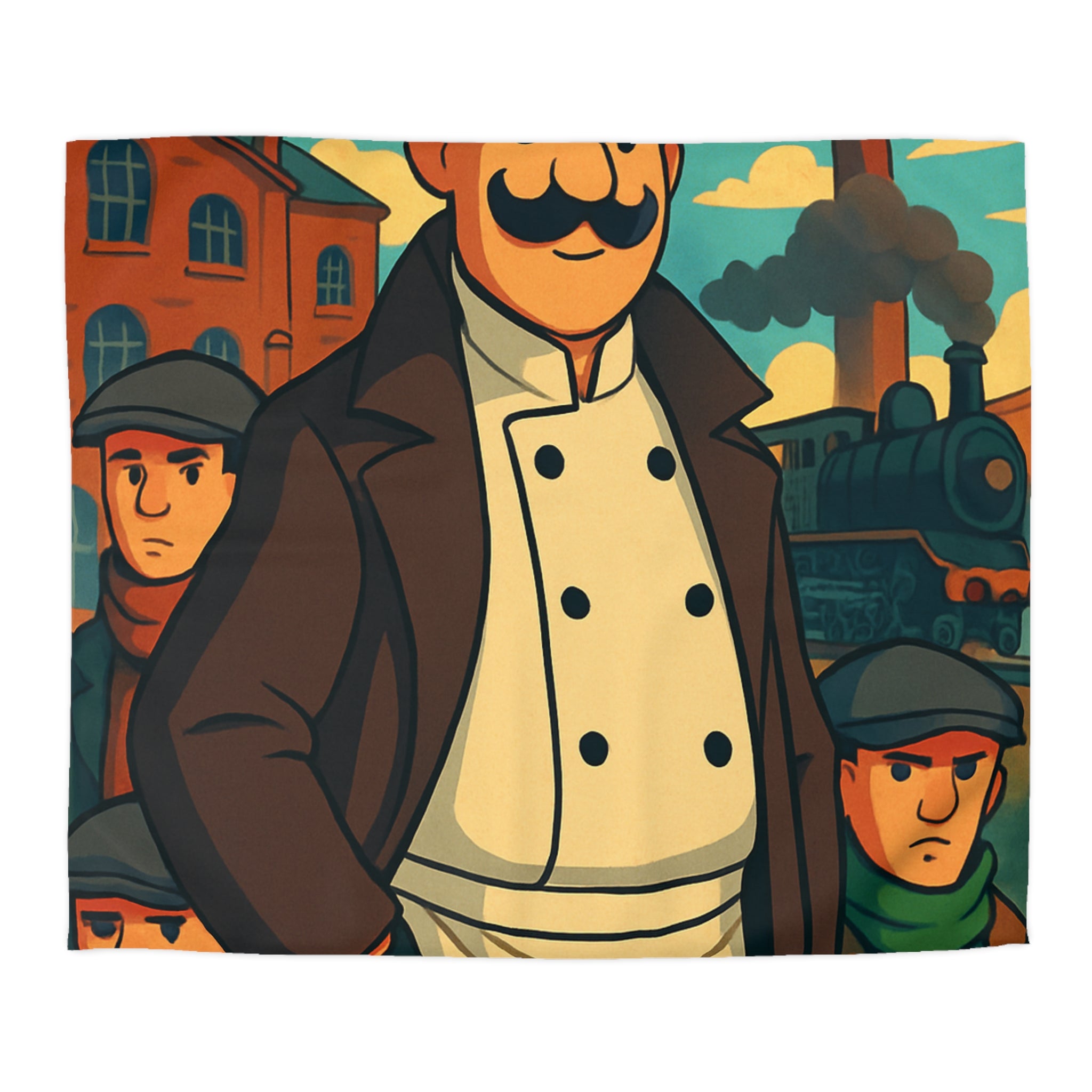 Housse de Couette Microfibre Motif Créatif Original Style Contemporain Chambre Élégante