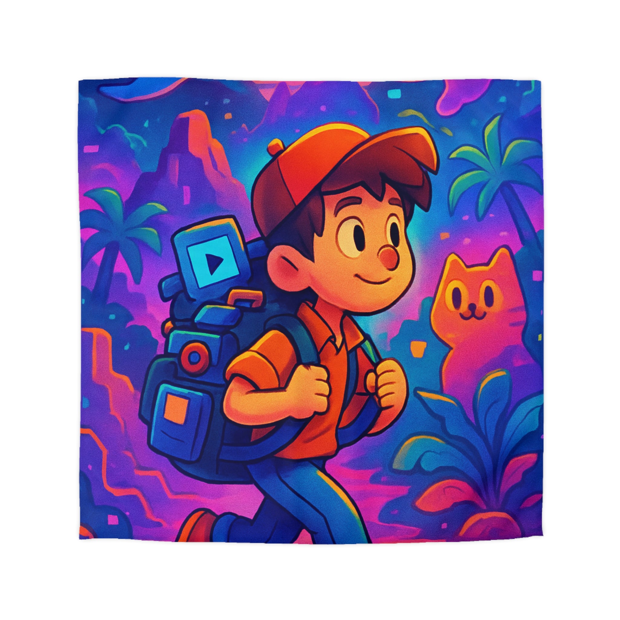 Housse de Couette Microfibre Motif Créatif Original Style Contemporain Chambre Élégante