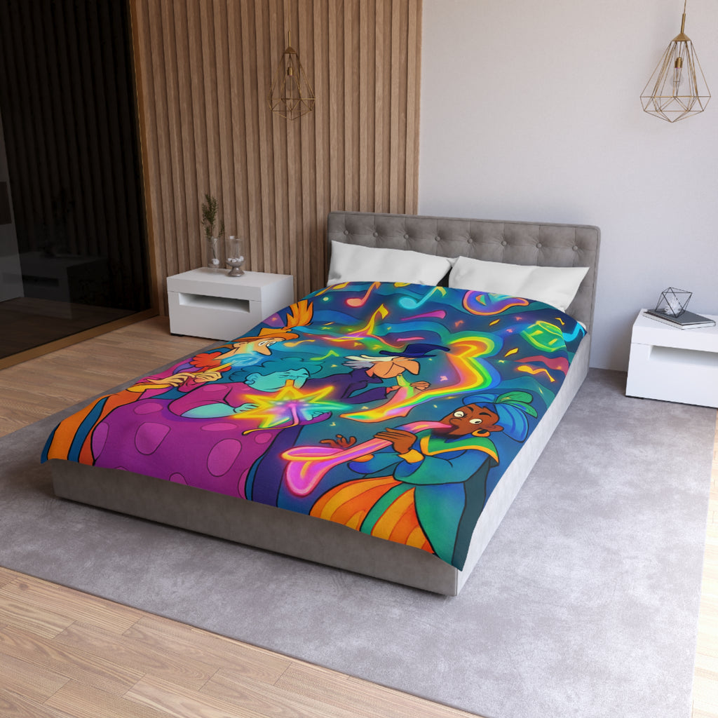 Housse de Couette Microfibre Design Artistique Moderne Décoration Chambre Confort Premium