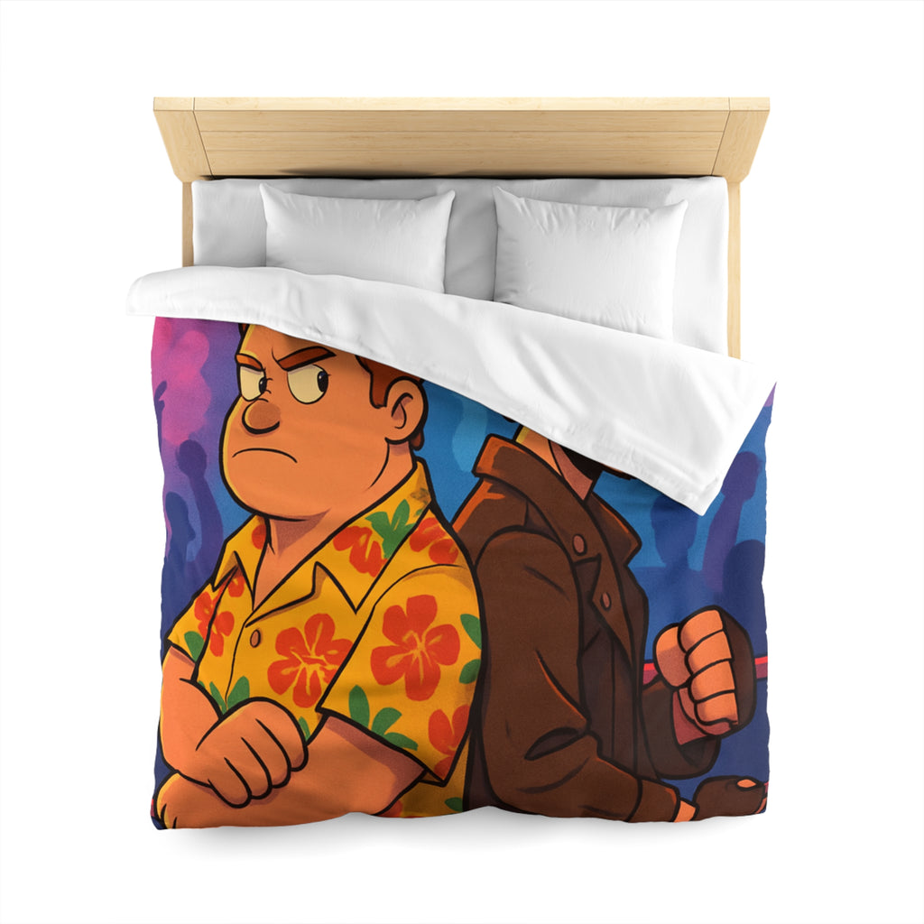 Housse de Couette Microfibre Illustration Unique Design Moderne Décoration Intérieure Raffinée