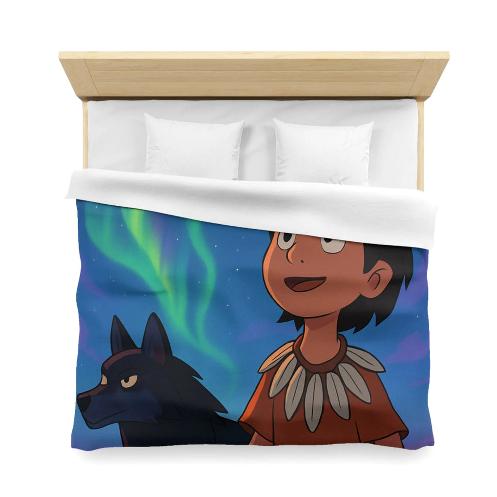 Housse de Couette Microfibre Art Graphique Contemporain Style Décoratif Chambre Tendance