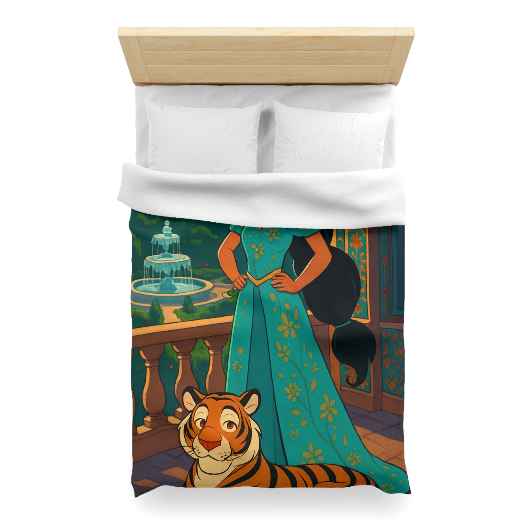 Housse de Couette Microfibre Motif Créatif Original Style Contemporain Chambre Élégante