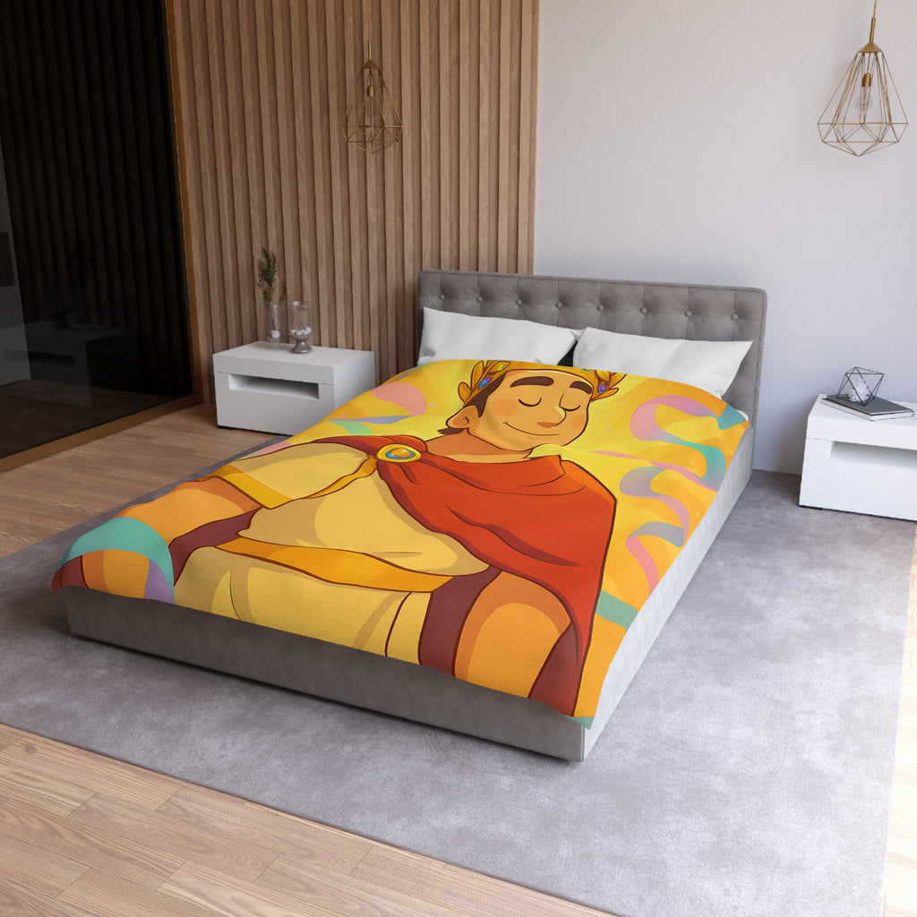 Rêves d'Empereur Romain: Housse de Couette Artistique Inspirée de l'Antiquité Dorée