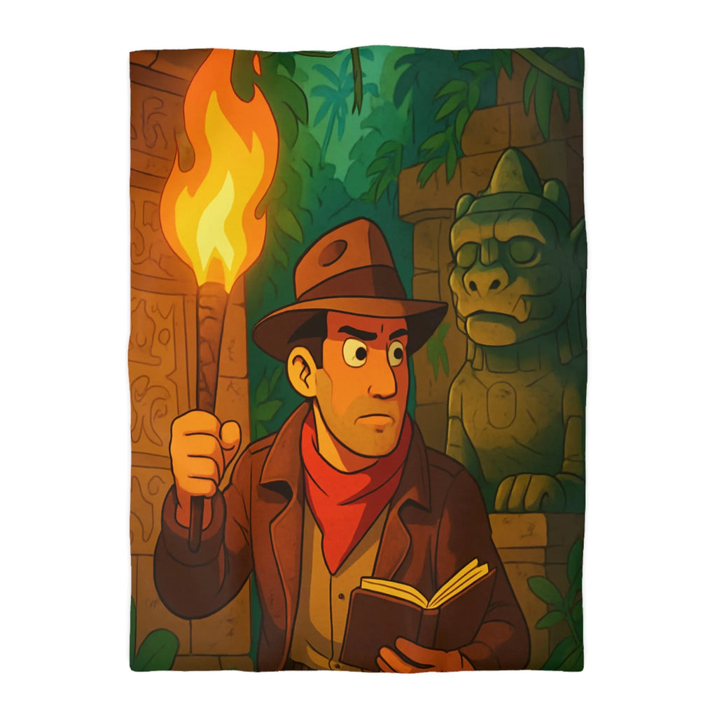 Explorez un Monde Mystérieux avec Housse de Couette Temple Ancien Inspirée de l'Aventure