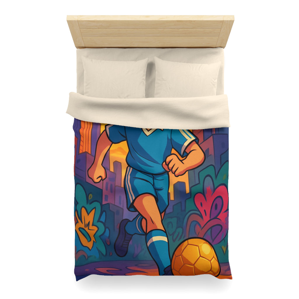 Housse de Couette Microfibre Design Artistique Moderne Décoration Chambre Confort Premium