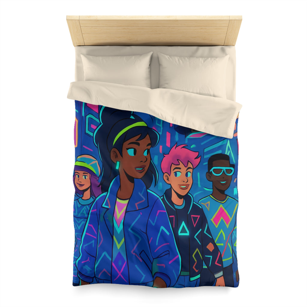 Housse de Couette Microfibre Illustration Unique Design Moderne Décoration Intérieure Raffinée