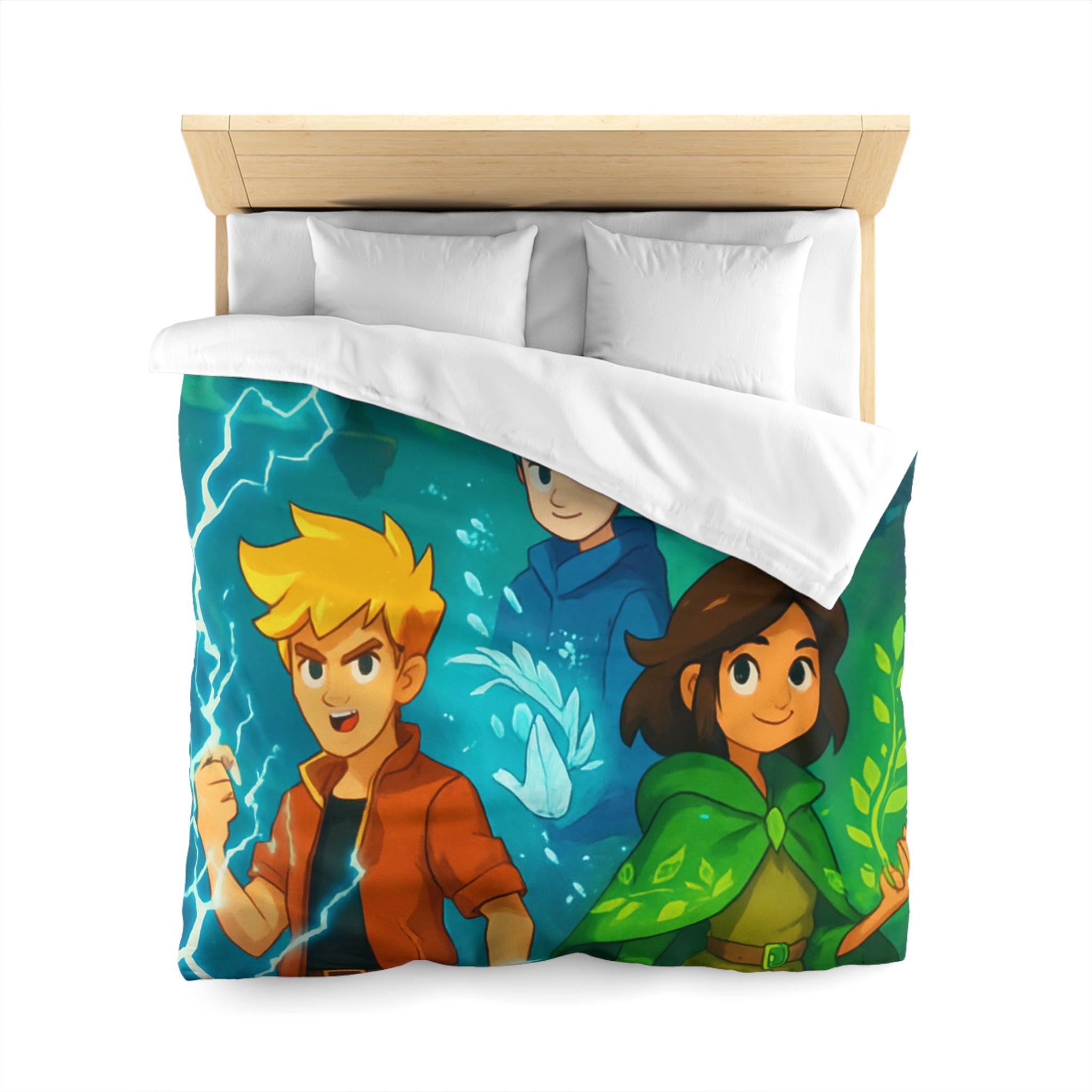 Housse de Couette Microfibre Design Artistique Moderne Décoration Chambre Confort Premium