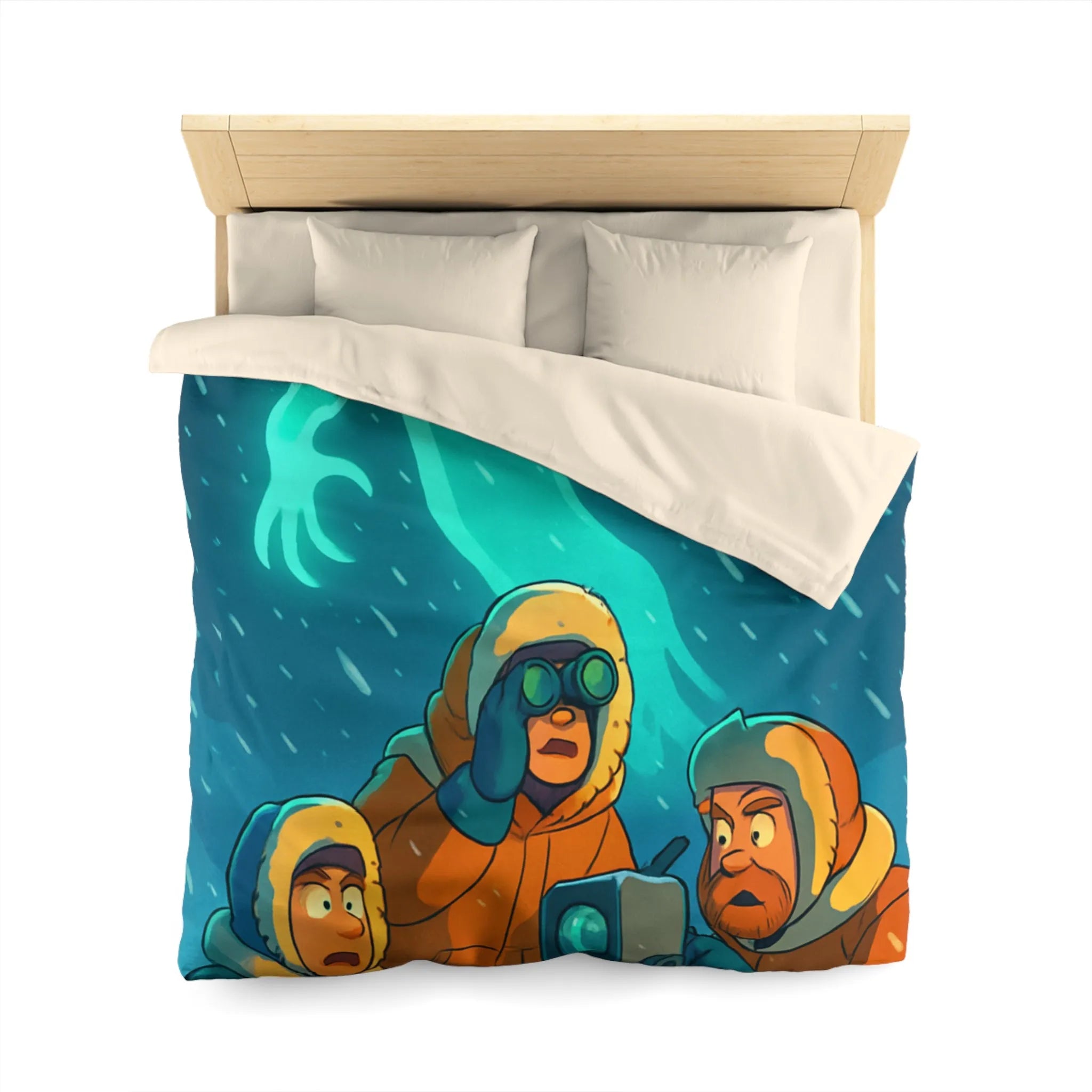 Explorez l'aventure arctique avec trois explorateurs et un mystérieux fantôme lumineux