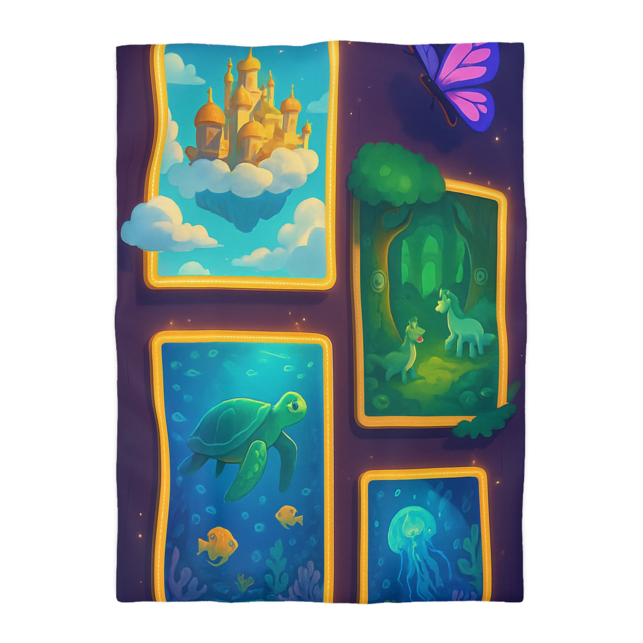 Housse de Couette Microfibre Design Artistique Moderne Décoration Chambre Confort Premium