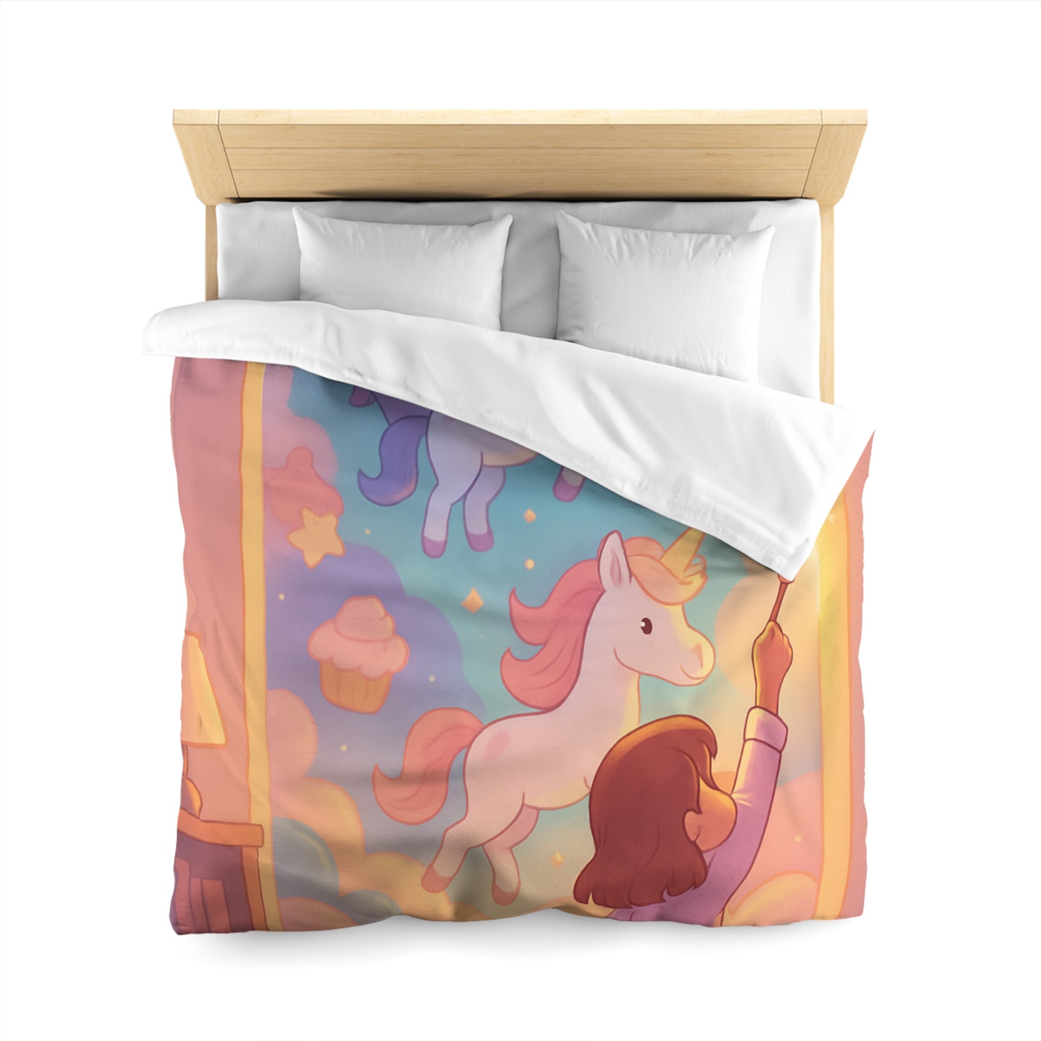 Housse de Couette Microfibre Design Artistique Moderne Décoration Chambre Confort Premium