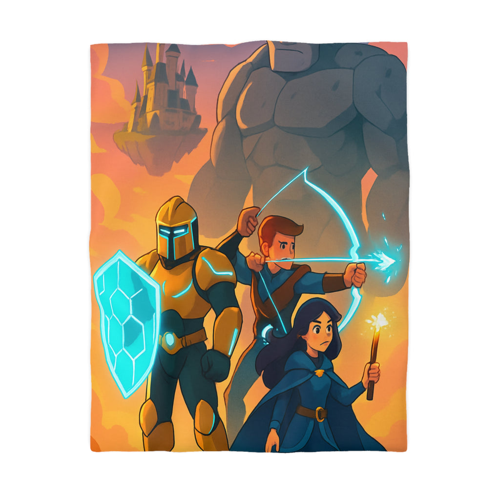 Housse de Couette Microfibre Illustration Unique Design Moderne Décoration Intérieure Raffinée