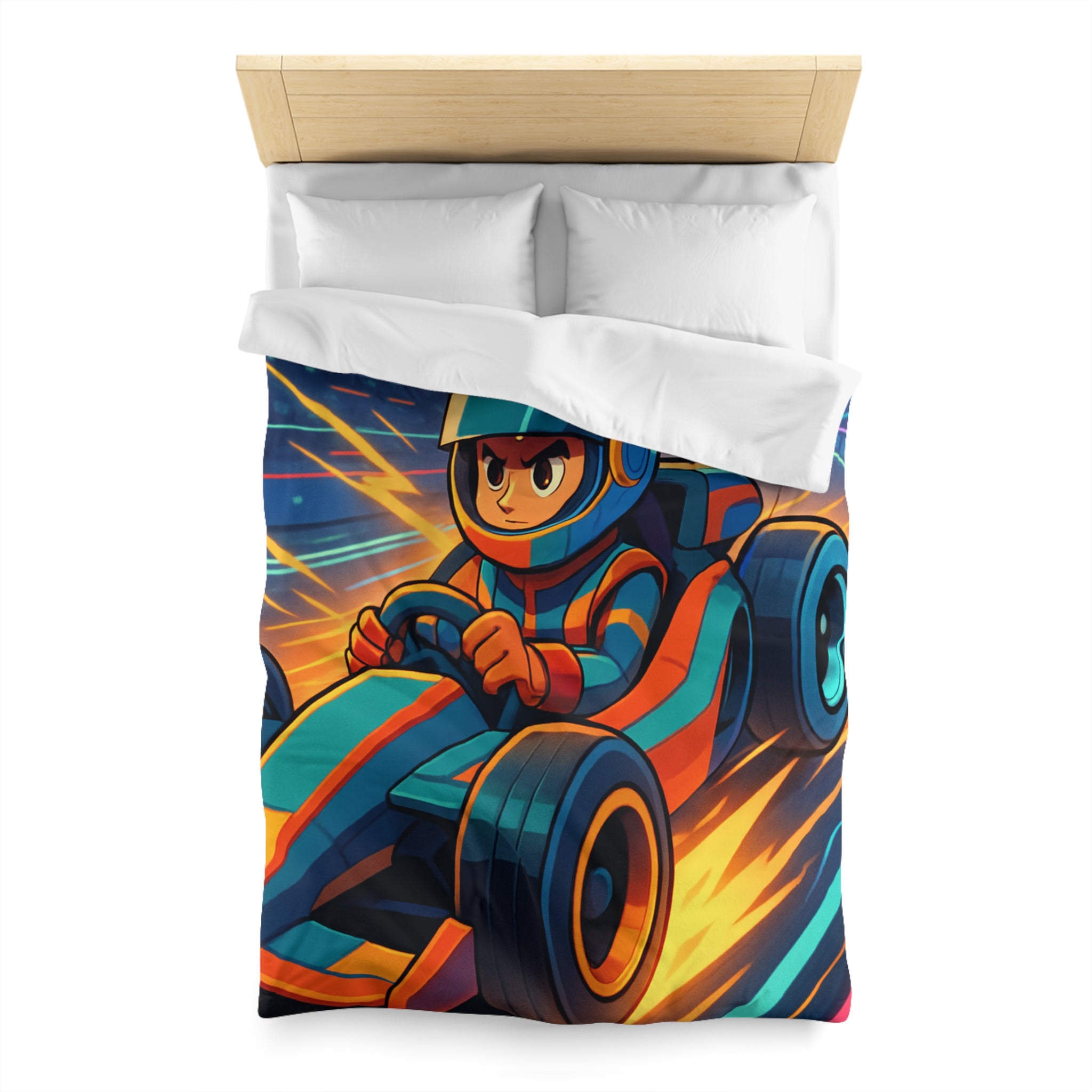 Housse de Couette Microfibre Motif Créatif Original Style Contemporain Chambre Élégante