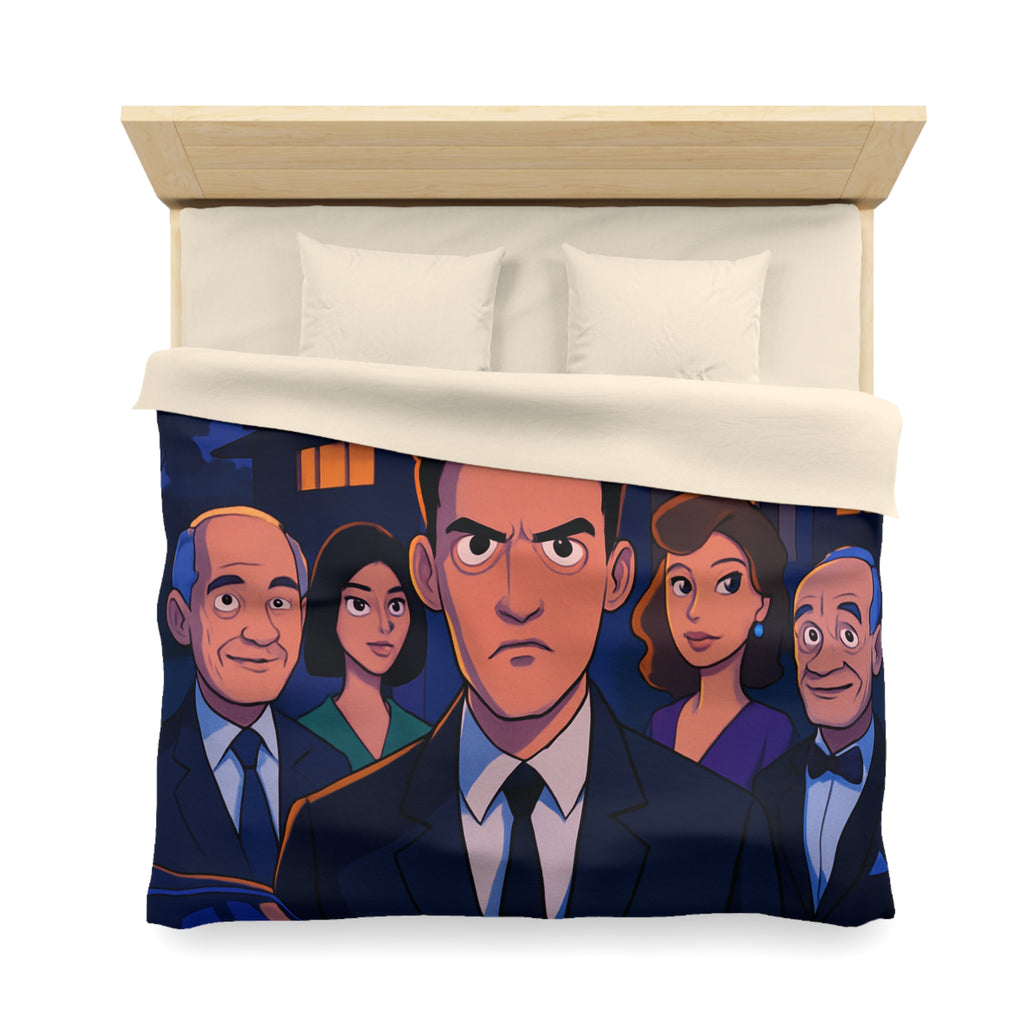 Housse de Couette Microfibre Design Artistique Moderne Décoration Chambre Confort Premium