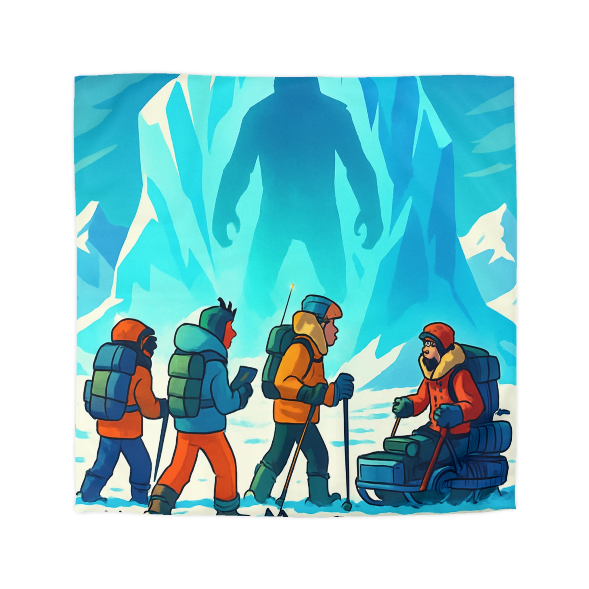 Housse de Couette Microfibre Illustration Unique Design Moderne Décoration Intérieure Raffinée