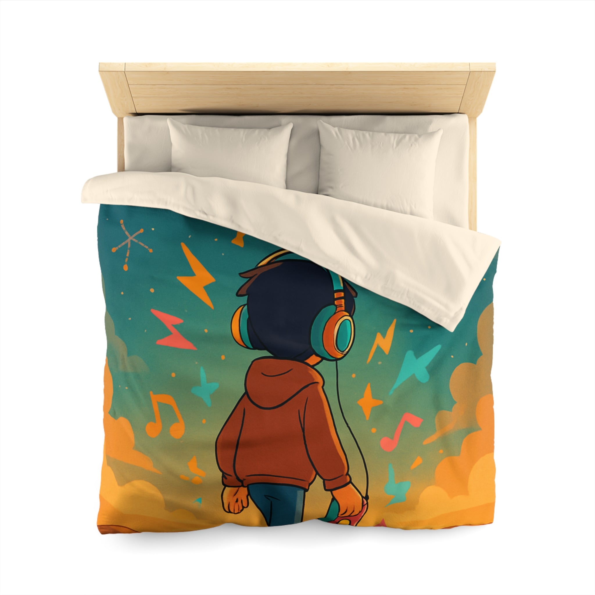Housse de couette rêve étoilé pour jeunes musiciens et amateurs de constellations