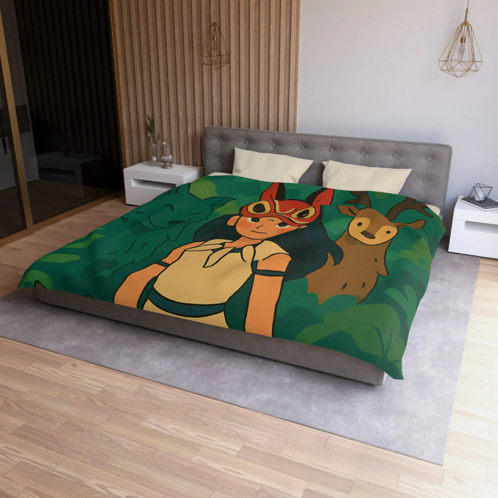 Housse de Couette Microfibre Art Graphique Contemporain Style Décoratif Chambre Tendance