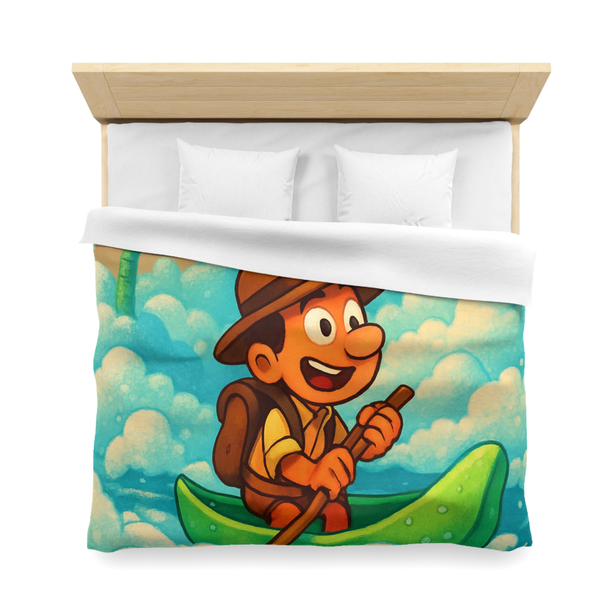 Housse de Couette Microfibre Motif Créatif Original Style Contemporain Chambre Élégante